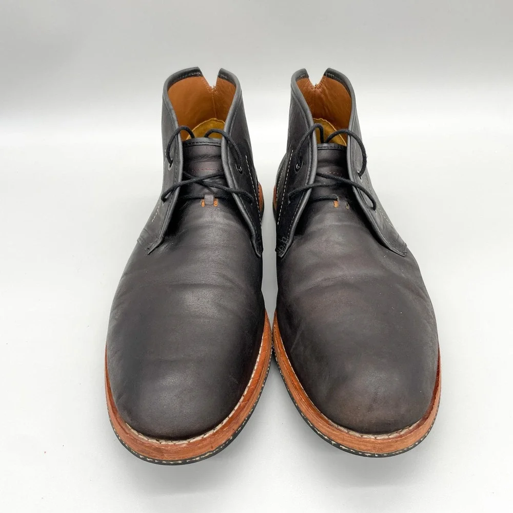 Timberland Mens 13 Wodehouse Chukka Boots Dark Brown Leather Rugged Casual Shoes